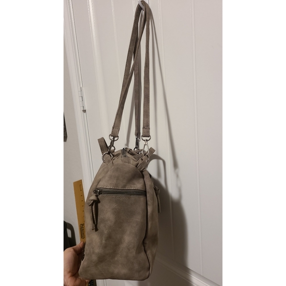 Studded handbag purse gray brown Emery Rose - Picture 7 of 11